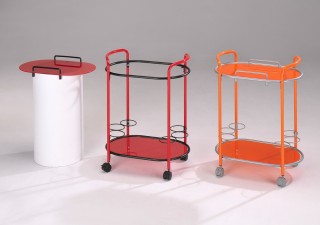 Glass Wine Trolley Cart - SA058. Movable Tabletop Plate Glass Hotel Cart